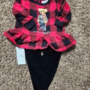 Ralph Lauren Red and Black Kids Matching Set